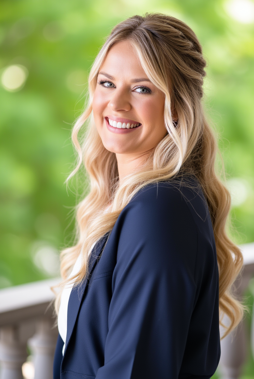 professional_outdoor_portrait_of_a_smiling_blonde_woman_with_long_softly_curled_hair_looking_over_h_3s9k3ta87fefqd1b1kj3_0